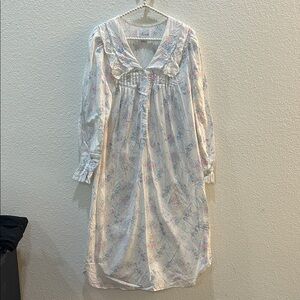 Vintage Nicole Floral Lace Nightgown Size S
